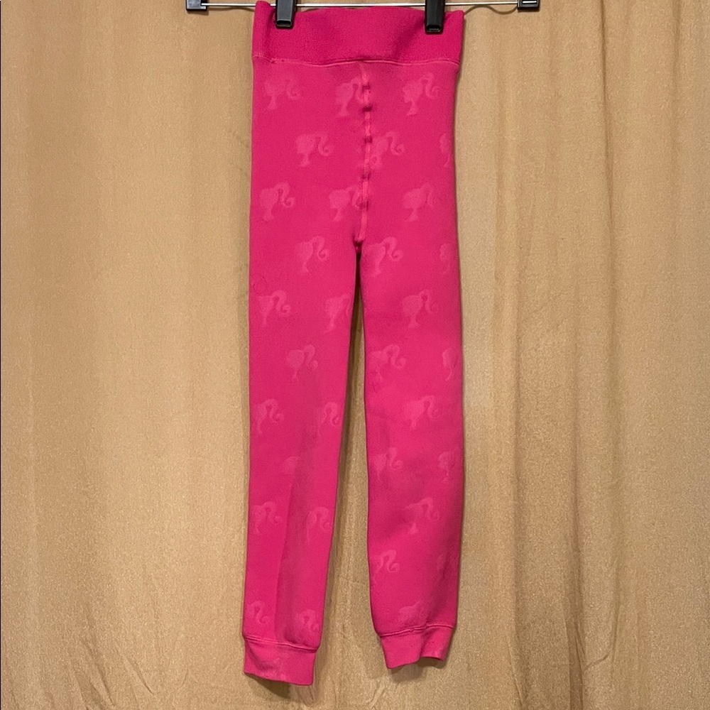 Barbie Hot/Neon Pink Kids Fully Fleece Lined Leggings